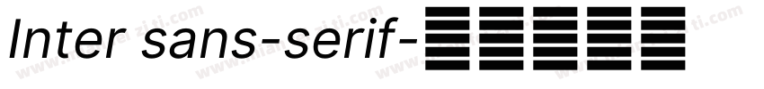 Inter sans-serif字体转换